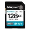 Kingston tarjeta de memoria 128GB SDXC Canvas Go Plus Gen4 200MB/s C10 UHS-I U3 V30 - SDG4/128GB