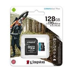 Kingston tarjeta de memoria 128GB SDXC Canvas Go Plus Gen4 200MB/s C10 UHS-I U3 V30 - SDG4/128GB