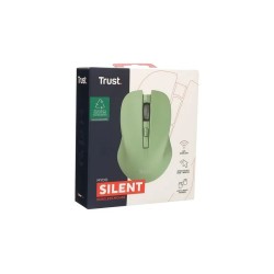 Trust mouse inalambrico eco  color verde claro silencioso - 25042