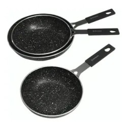 Westinghouse juego sartenes 3 piezas aluminio forjado acabado en mármol antiadherente - WCCS000903DMBB