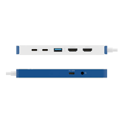 Targus hub hyper flex 9 puertos USB-C + HDMI + MicroSD en blanco - HD4103BUGL