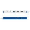Targus hub hyper flex 9 puertos USB-C + HDMI + MicroSD en blanco - HD4103BUGL