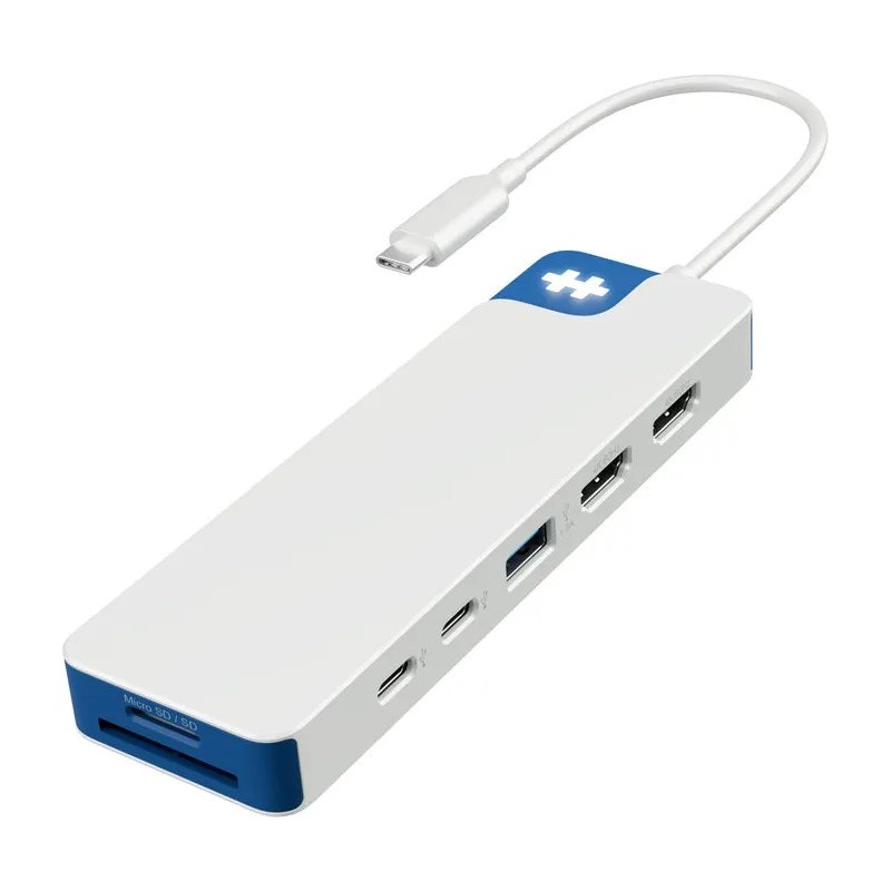 Targus hub hyper flex 9 puertos USB-C + HDMI + MicroSD en blanco - HD4103BUGL