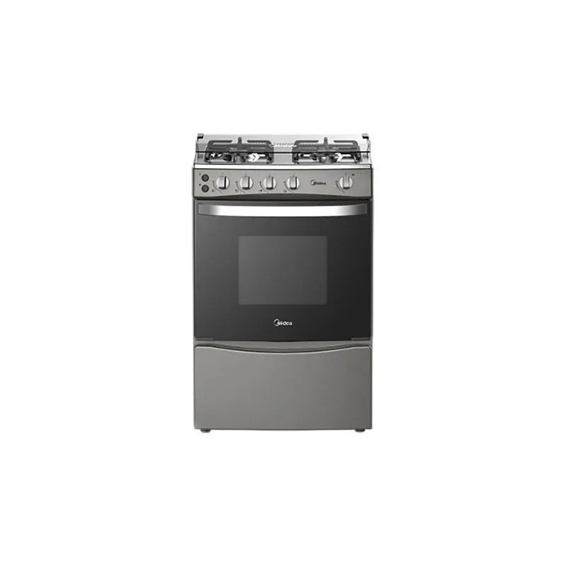 Midea cocina a gas 24 pulgadas 4 quemadores hierro fundido MGS24FS1BIABG