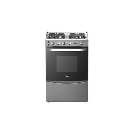 Midea cocina a gas 24 pulgadas 4 quemadores hierro fundido MGS24FS1BIABG