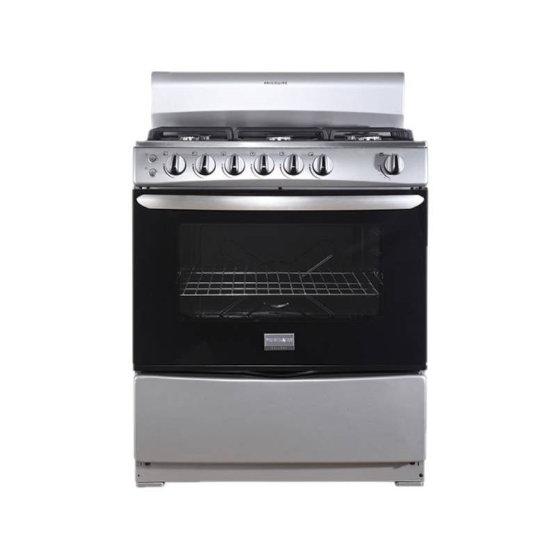 Frigidaire cocina de gas 30" 6 quemadores silver FKGH30C3MDQG