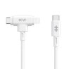Targus cable de carga hyper 60W 2 en 1 USB-C en blanco - HJ4010WHGL