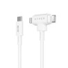 Targus cable de carga hyper 60W 2 en 1 USB-C en blanco - HJ4010WHGL