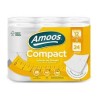 Amoos papel higienico compact doble hoja 266 H 12 rollos paq x 4 - H603212