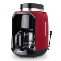 Westinghouse cafetera con moledor café 2 en 1 roja  - WKCM256