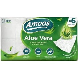 Amoos papel higienico decorado 6 rollos paq x 7 aloe vera 165 hjs 3 capas (20mtrs) - H632002