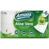Amoos papel higienico decorado 6 rollos paq x 7 aloe vera 165 hjs 3 capas (20mtrs) - H632002