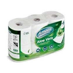 Amoos papel higienico decorado 6 rollos paq x 7 aloe vera 165 hjs 3 capas (20mtrs) - H632002