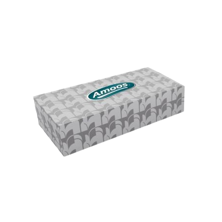 Amoos pañuelos faciales de papel desechable cosmetico 100 X 2 capas caja de 40unds- F622701