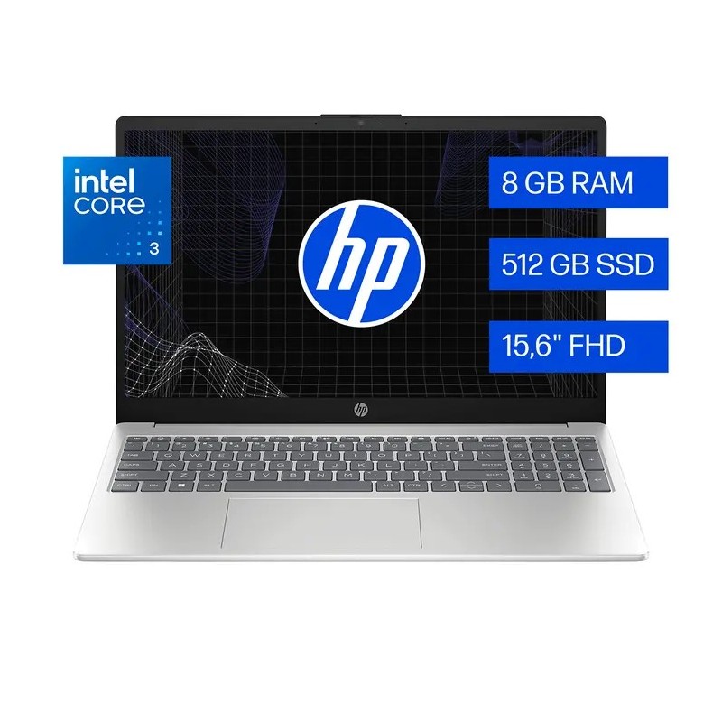 HP Laptop 15,6  FHD Core 3-100U 8GB 512GB Win11 15-fd0331la D0CJ4LA