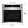 Frigidaire horno electrico empotrable convección  30"   acero inox.  FCWS3027AS