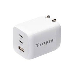 Targus cargador multi port GaN de pared 65W blanco -  APA11606TT
