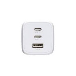 Targus cargador multi port GaN de pared 65W blanco -  APA11606TT