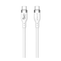 Targus cable de carga hyper USB-C 2.0  silicona 240W 3.3' blanco - HJ4001WHGL