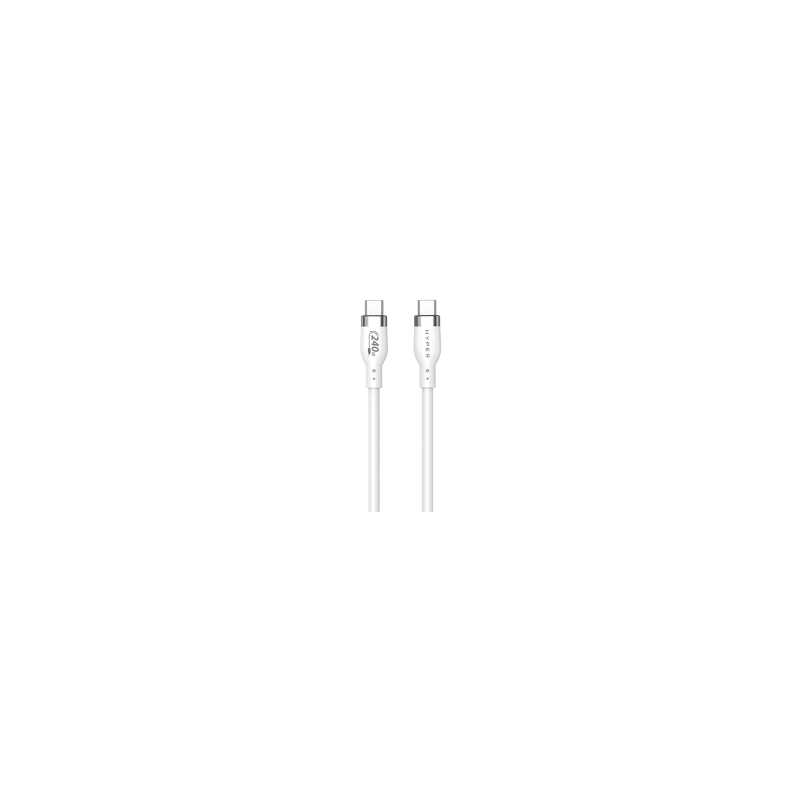 Targus cable de carga hyper USB-C 2.0  silicona 240W 3.3' blanco - HJ4001WHGL