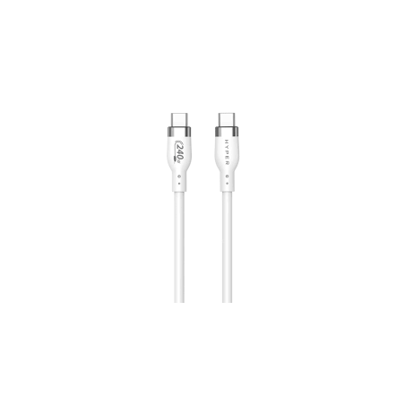 Targus cable de carga hyper USB-C 2.0  silicona 240W 3.3' blanco - HJ4001WHGL
