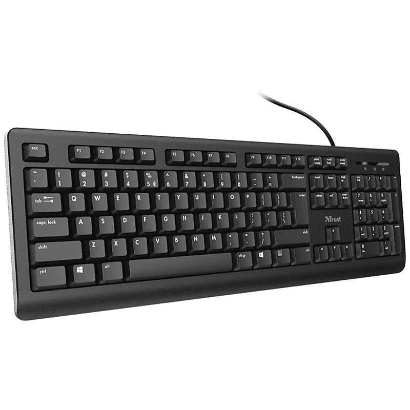 Trust teclado alambrico  primo usb negro 23883