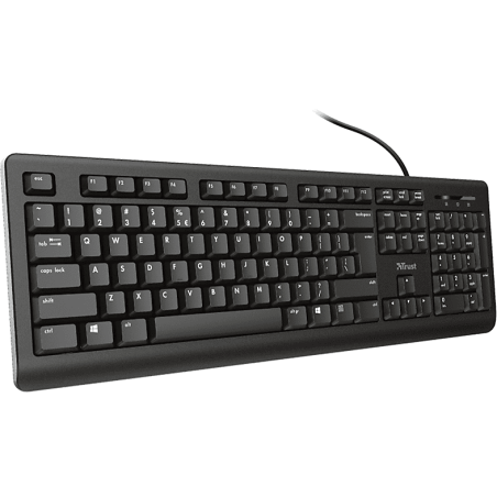 Trust teclado alambrico  primo usb negro 23883