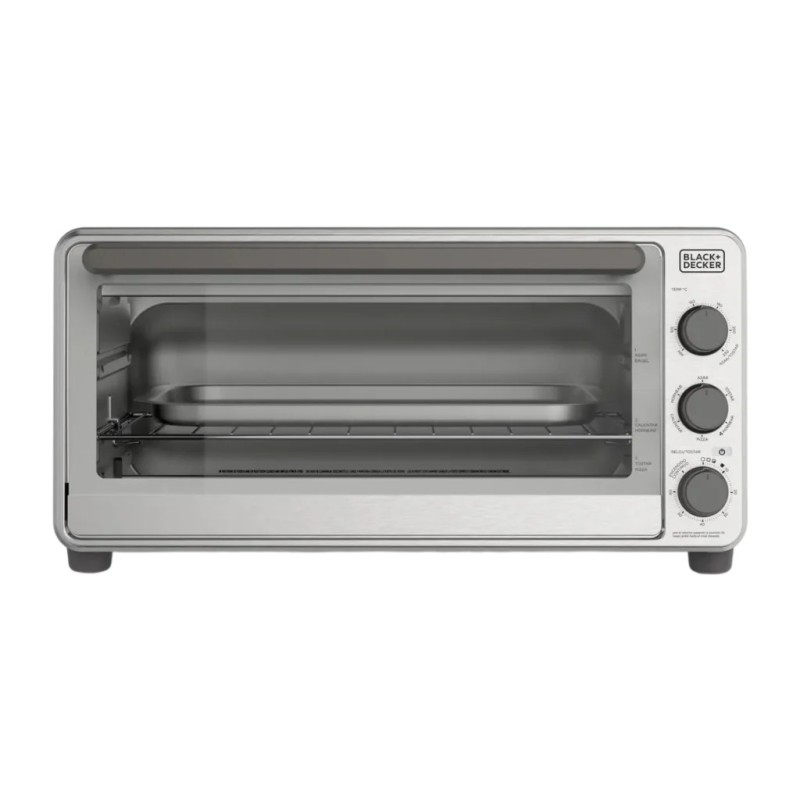 Black + Decker horno tostador 15 lts extra ancho color gris - TO8230-0GDLA