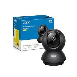 Tp Link camara de vigilancia Wi-Fi 2K de 360 ° con deteccion por IA y llanto de bebe color negro -Tapo C211