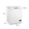 Frigidaire congelador horizontal 5 pies color blanco FFH05S3N5AW