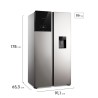 Frigidaire refrigerador side by side 19 pies  Inverter con dispensador FRS19F3N5BI