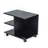 Kenneth Cole mesa al lado moderna con rueda colo negro W50 x H42.5 x D35 cm-KCWD2022057-B