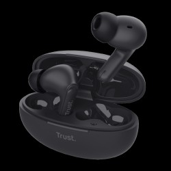 Trust audifonos bluetooth color negro microf  c/cancelacion de ruido - 25296