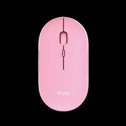 Trust  mouse recargable inalambrico silencioso color rosa con - 24125