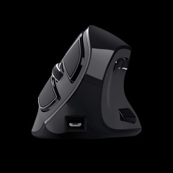 Trust mouse ergonomico inalambrico recargable color negro - 23731