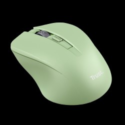 Trust mouse inalambrico eco  color verde claro silencioso - 25042