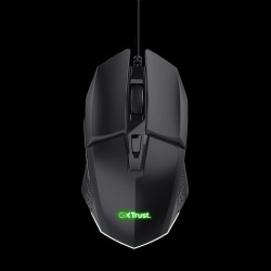 Trust mouse alambrico gamer color negro iluminado - 25036