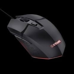Trust mouse alambrico gamer color negro iluminado - 25036