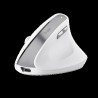 Trust mouse vertical ergonomico inalambrico Bayo color blanco recargable - 25398