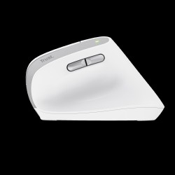 Trust mouse vertical ergonomico inalambrico Bayo color blanco recargable - 25398