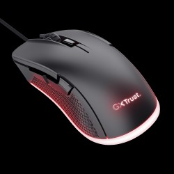 Trust  mouse Eco GXT 923 YBAR color negro gaming resolución de 7200 ppp e iluminacion LED RGB - 24729