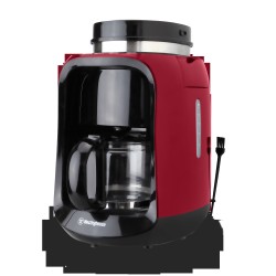 Westinghouse cafetera con moledor café 2 en 1 roja  - WKCM256