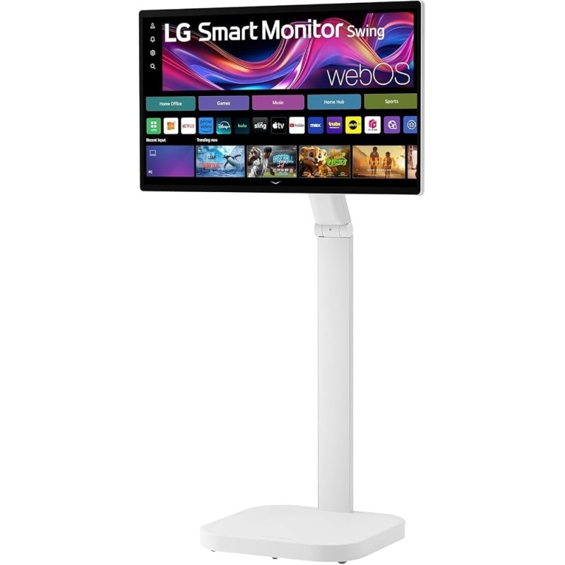 LG Monitor Inteligente Swing de 31.5 pulgadas 4K UHD IPS con Pantalla Táctil y Soporte Rodante. 32U889SA