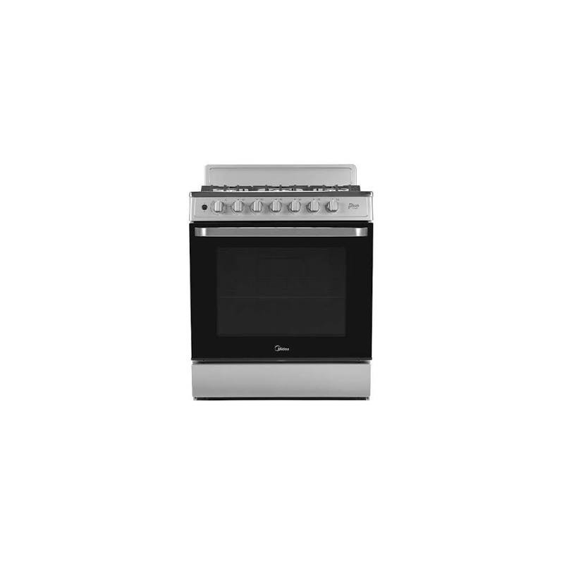 Midea Cocina De gas de 30" 6 quemadores Plateado MGS30FS1BIABGF-CA