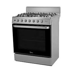 Midea Cocina De gas de 30" 6 quemadores Plateado MGS30FS1BIABGF-CA