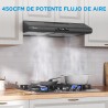 Midea Extractor Campana de pared de 24" Negro MJUD24S3GB