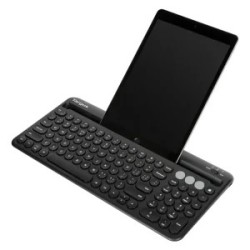 Targus  teclado bluetooth antimicrobiano multidispositivo con soporte para tableta/telefono color negro - AKB867ES