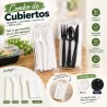 Combo de cubiertos desechables 4 en1