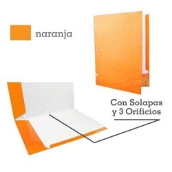Barrilito  folder carpeta cartulina naranja cnc2 pk 12 unidades
