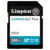 Kingston memoria SDXC 256GB canvas go plus Gen 4 200 MB/S para camaras y video 4K - SDG4/256GB
